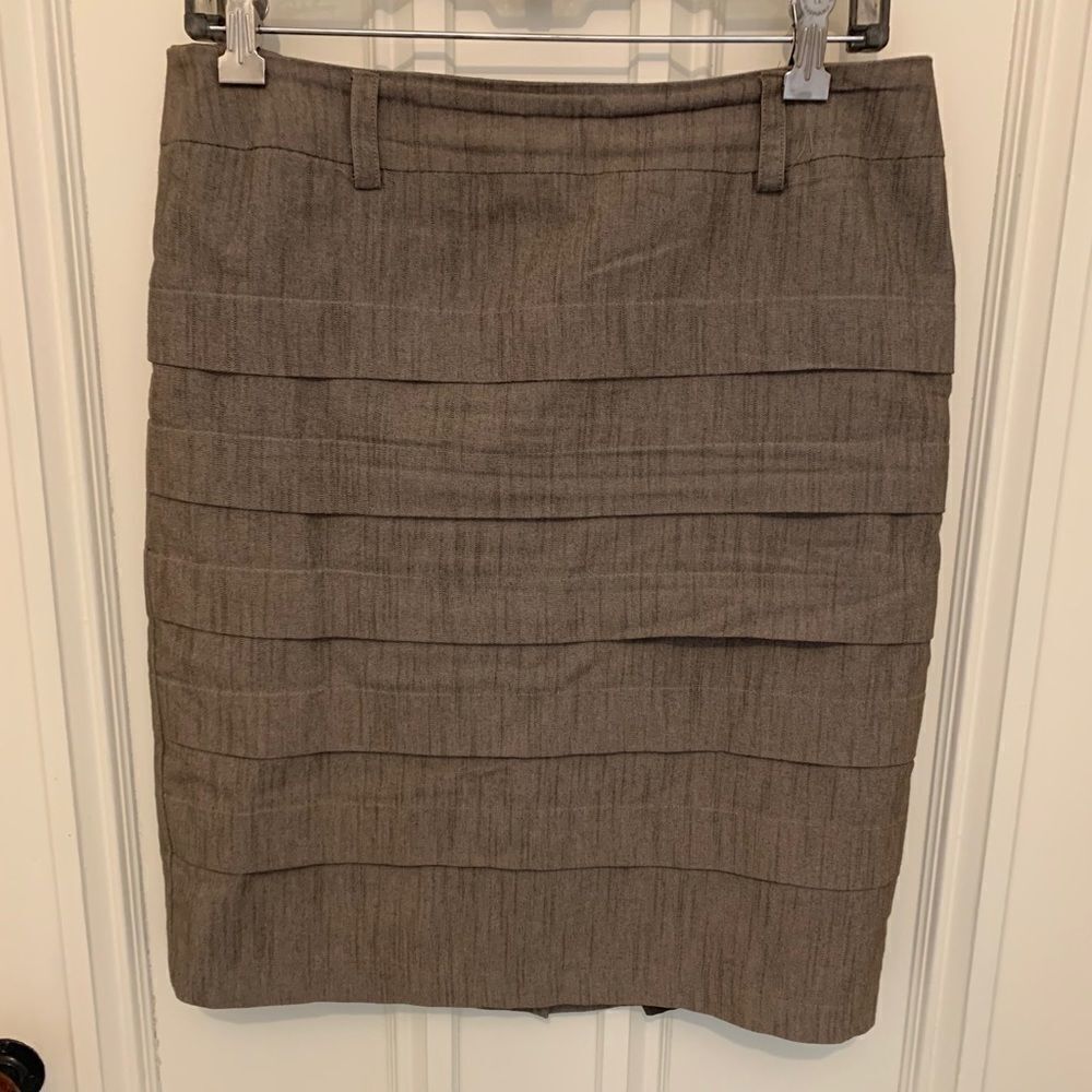Brown pleated AGB dress skirt size 6
